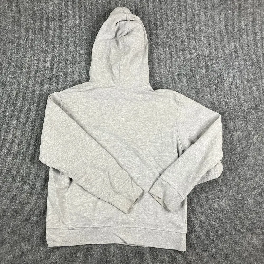 The North Face Hoodie Mens Size S‎ Gray Pullover Logo Fleece Outdoor Sweatshirt